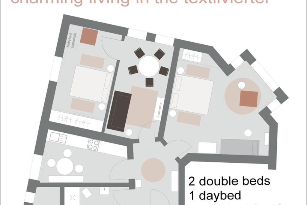 Charmant Leben Im Textilviertel - Stilvolle Wohnung - Zentral Und Ruhig Аугсбург Екстериор снимка